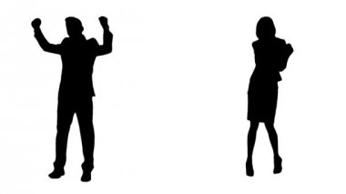 Siluetleri iş çiftin başarı kutluyor