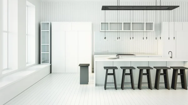 Minimalistische eetkamer keuken — Stockfoto