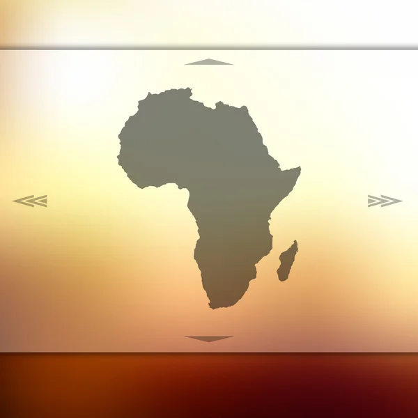 África sobre fondo borroso — Vector de stock
