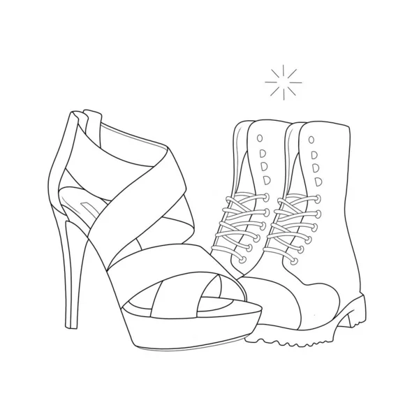 Boot High Heel Shoe Silhouette — Stock Photo, Image
