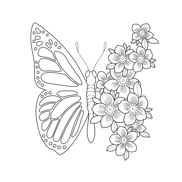 문신은 나비와 — 스톡 사진