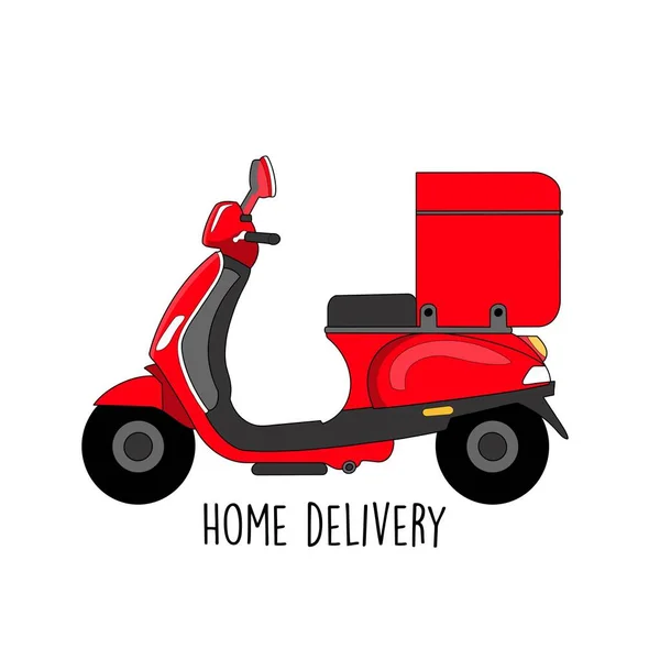 Illustration Motorcycle Home Delivery — Stock Photo, Image