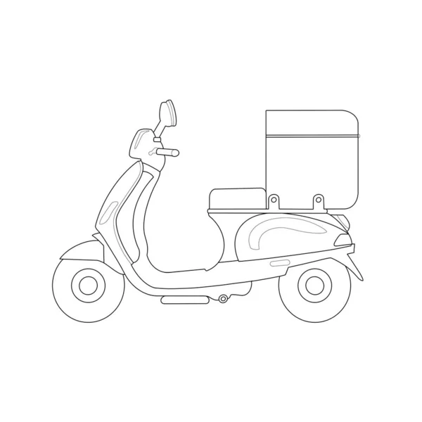 Ilustración Motocicleta Para Entrega Domicilio Imagen de stock