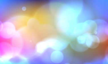 Işık patlaması ile arka planda parlayan klasik ışıklar. Gümüş, mavi ve beyaz. Odaklanmamış.