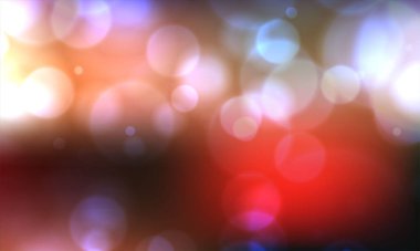 Işık patlaması ile arka planda parlayan klasik ışıklar. Gümüş, mavi ve beyaz. Odaklanmamış.