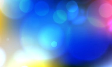 Işık patlaması ile arka planda parlayan klasik ışıklar. Gümüş, mavi ve beyaz. Odaklanmamış.