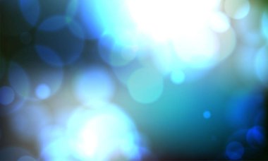 Işık patlaması ile arka planda parlayan klasik ışıklar. Gümüş, mavi ve beyaz. Odaklanmamış.