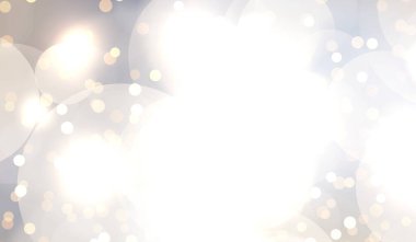 Soyut, parlak, pırıl pırıl halkalar, Noel ışıkları olan, altın renginde, şenlik arka planı. Güzel doku.