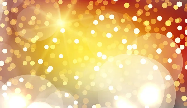 Abstract Licht Gouden Gradiënt Feestelijke Bokeh Achtergrond Met Glitter Schitteren — Stockfoto