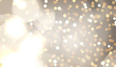 Soyut, parlak, pırıl pırıl halkalar, Noel ışıkları olan, altın renginde, şenlik arka planı. Güzel doku.