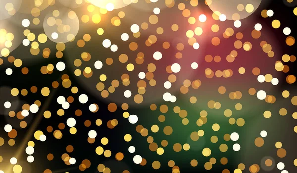 摘要淡淡的金色渐变节庆背景 闪烁着闪闪发光的模糊圆圈 圣诞灯饰 漂亮的质感 — 图库照片