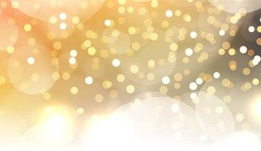 Soyut, parlak, pırıl pırıl halkalar, Noel ışıkları olan, altın renginde, şenlik arka planı. Güzel doku.