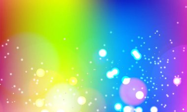 Soyut, parlak, pırıl pırıl çemberler, Noel ışıkları olan, altın renginde, şenlikli, şenlikli bir arka plan. Güzel doku.