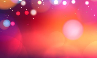 Soyut, parlak, pırıl pırıl çemberler, Noel ışıkları olan, altın renginde, şenlikli, şenlikli bir arka plan. Güzel doku.