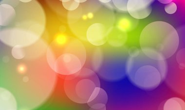 Soyut, parlak, pırıl pırıl çemberler, Noel ışıkları olan, altın renginde, şenlikli, şenlikli bir arka plan. Güzel doku.