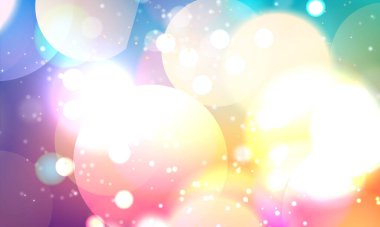 Soyut, parlak, pırıl pırıl çemberler, Noel ışıkları olan, altın renginde, şenlikli, şenlikli bir arka plan. Güzel doku.