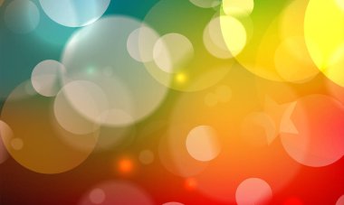 Soyut, parlak, pırıl pırıl çemberler, Noel ışıkları olan, altın renginde, şenlikli, şenlikli bir arka plan. Güzel doku.