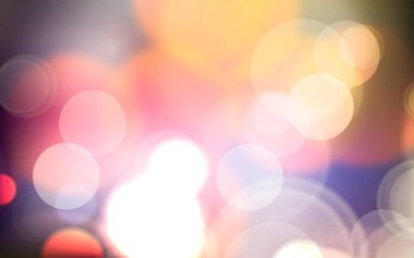 Soyut, parlak, pırıl pırıl çemberler, Noel ışıkları olan, altın renginde, şenlikli, şenlikli bir arka plan. Güzel doku.