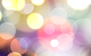 Soyut, parlak, pırıl pırıl çemberler, Noel ışıkları olan, altın renginde, şenlikli, şenlikli bir arka plan. Güzel doku.