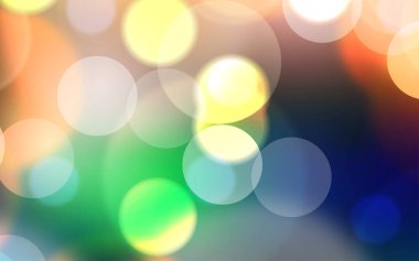 Soyut, parlak, pırıl pırıl çemberler, Noel ışıkları olan, altın renginde, şenlikli, şenlikli bir arka plan. Güzel doku.