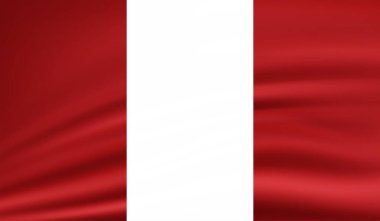 Grunge Peru bayrağı. Sallanan grunge desenli Peru bayrağı.