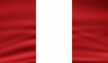 Grunge Peru bayrağı. Sallanan grunge desenli Peru bayrağı.