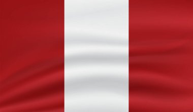 Grunge Peru bayrağı. Sallanan grunge desenli Peru bayrağı.