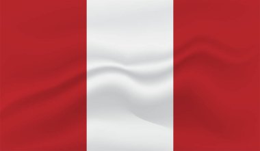 Grunge Peru bayrağı. Sallanan grunge desenli Peru bayrağı.