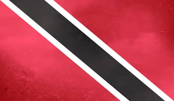 Trinidad Tobago Bandiera Grunge — Vettoriale Stock