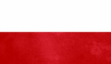 Polonya grunge bayrağı. Arkaplanda vektör izole edildi