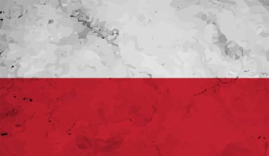 Polonya grunge bayrağı. Arkaplanda vektör izole edildi