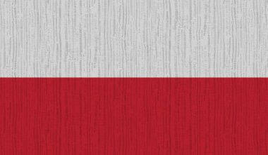 Polonya grunge bayrağı. Arkaplanda vektör izole edildi