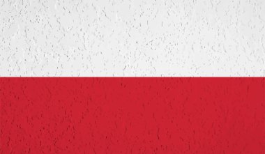 Polonya grunge bayrağı. Arkaplanda vektör izole edildi