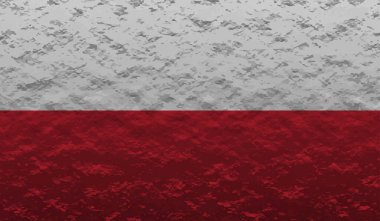 Polonya grunge bayrağı. Arkaplanda vektör izole edildi