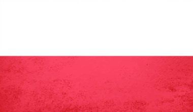 Polonya grunge bayrağı. Arkaplanda vektör izole edildi