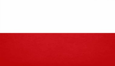 Polonya grunge bayrağı. Arkaplanda vektör izole edildi