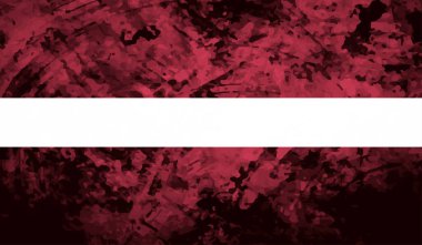 Tasarımlarınız için Letonya ulusal grunge bayrağı.