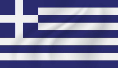 Sallanan grunge dokusuyla Yunanistan bayrağı. Vektör arkaplanı.