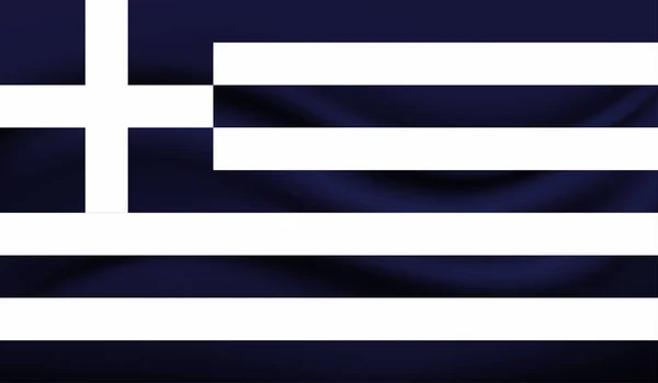 Bandera Grecia Con Textura Grunge Ondeante Fondo Vectorial — Archivo Imágenes Vectoriales