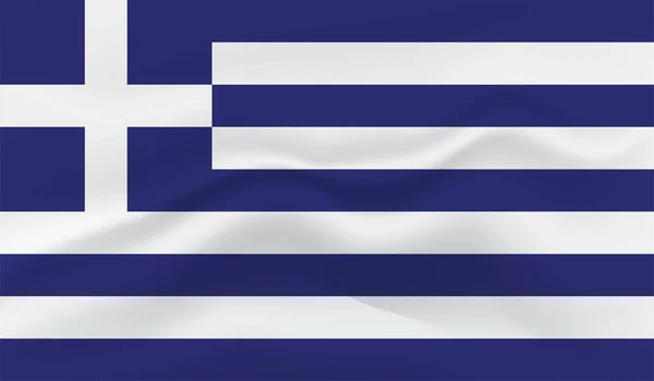 Bandera Grecia Con Textura Grunge Ondeante Fondo Vectorial — Archivo Imágenes Vectoriales