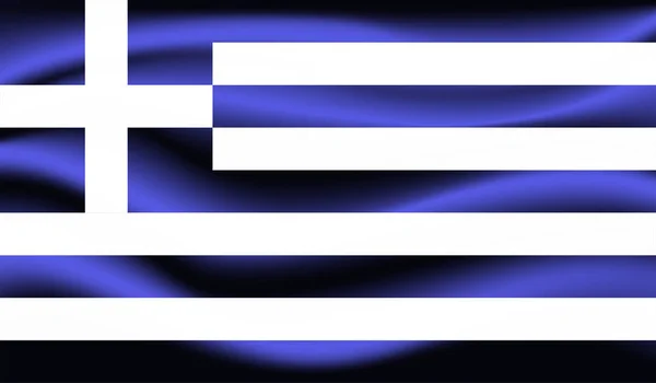 Bandera Grecia Con Textura Grunge Ondeante Fondo Vectorial — Archivo Imágenes Vectoriales