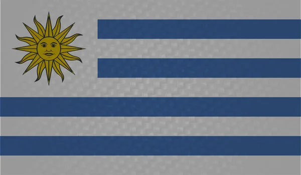 Bandera Uruguay Con Textura Grunge Ondeante Fondo Vectorial — Archivo Imágenes Vectoriales