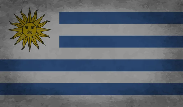 Bandera Uruguay Con Textura Grunge Ondeante Fondo Vectorial — Archivo Imágenes Vectoriales