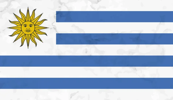 Bandera Uruguay Con Textura Grunge Ondeante Fondo Vectorial — Archivo Imágenes Vectoriales