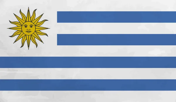 Bandera Uruguay Con Textura Grunge Ondeante Fondo Vectorial — Archivo Imágenes Vectoriales