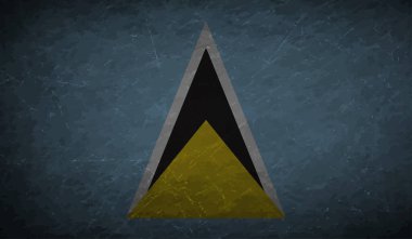 Aziz Lucia bayrağı fırça darbesi grunge arka planı. Vektör illüstrasyonu.