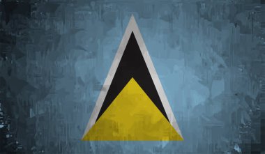 Aziz Lucia bayrağı fırça darbesi grunge arka planı. Vektör illüstrasyonu.