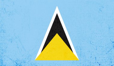 Aziz Lucia bayrağı fırça darbesi grunge arka planı. Vektör illüstrasyonu.