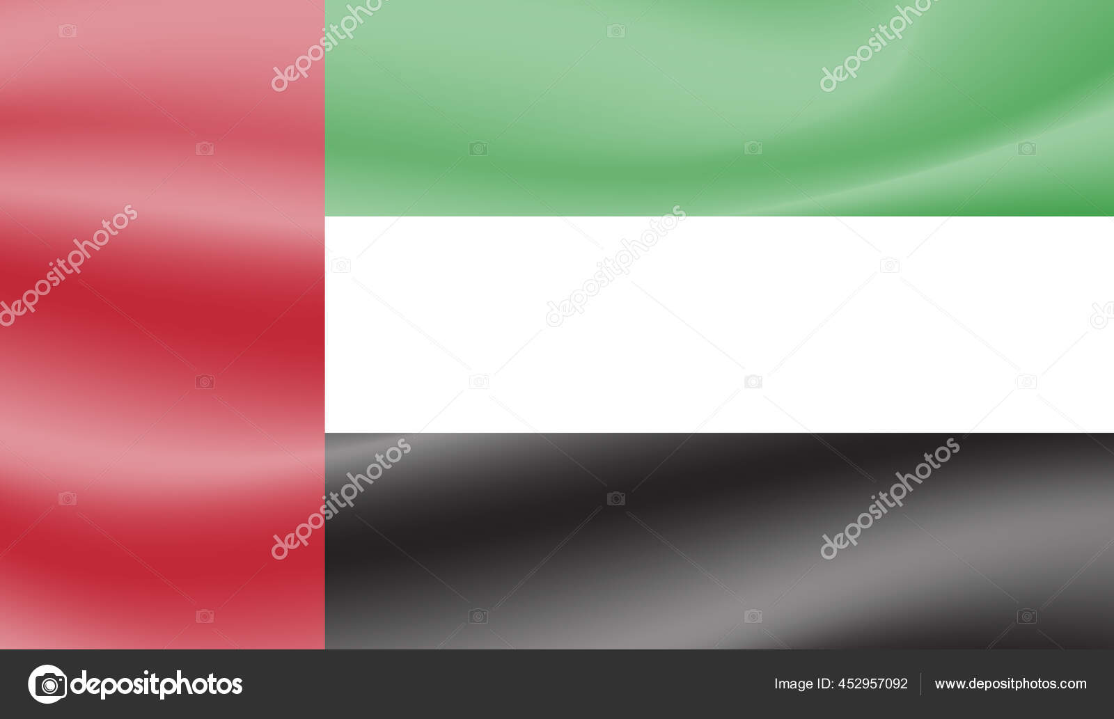 Flag United Arab Emirates Arabic Color Vector Eps Download Stock Vector