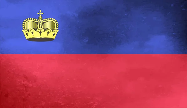 Bandera Grunge Liechtenstein Ilustración Vectorial Efecto Grunge Puede Limpiar Fácilmente — Archivo Imágenes Vectoriales
